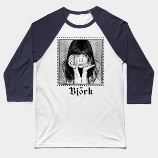 Björk /\/\/\ Aesthetic Fan Art Design Baseball T-Shirt